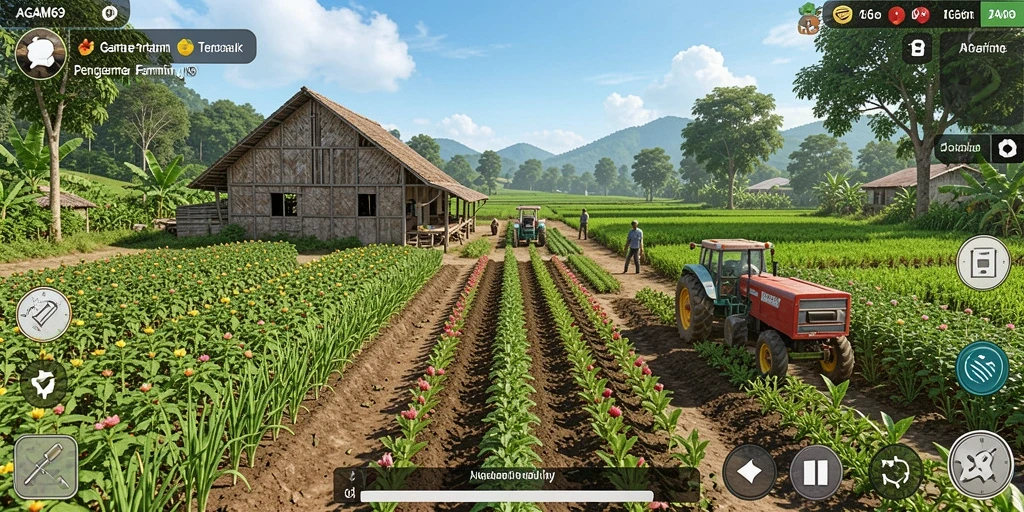 Tampilan gameplay AGAM69 yang seru dalam dunia pertanian.