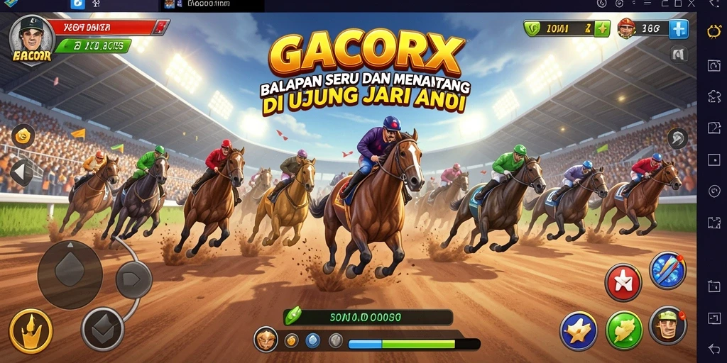 Gameplay GACORX yang menegangkan dengan berbagai trek balapan.