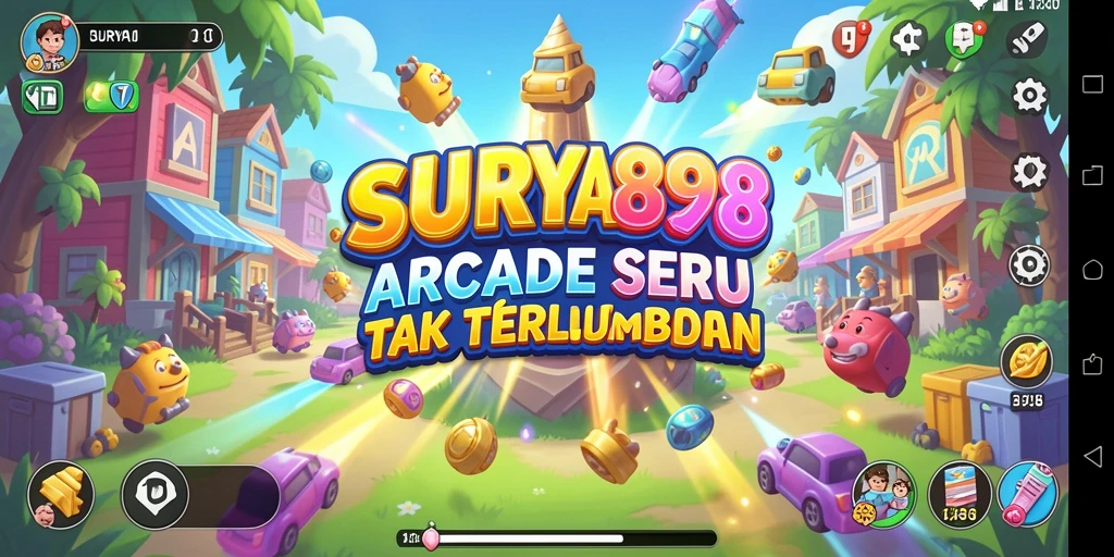 Tangkapan layar utama SURYA898 menampilkan gameplay seru dalam genre Arcade.