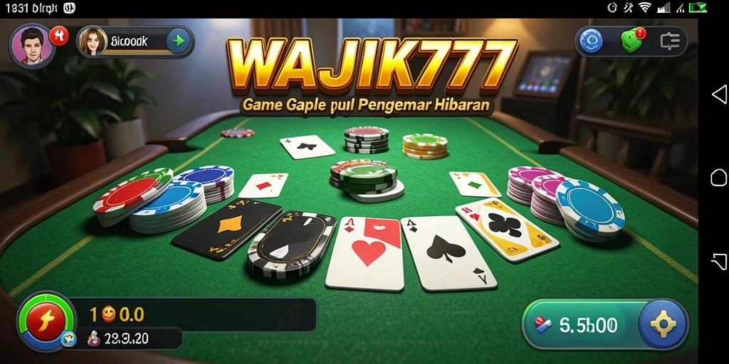 Tampilan gameplay WAJIK777 dalam suasana bermain Gaple.